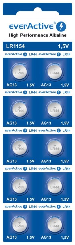 Bateria everActive Alkaline G13 LR44 LR1154 blister 10szt.