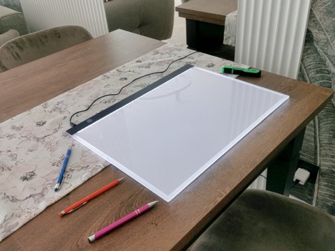 Deska kreślarska tablica kalka podświetlana LED A3