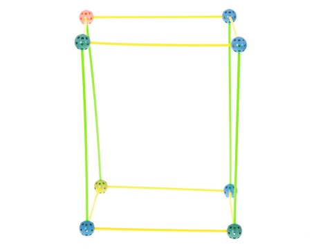 Klocki konstrukcyjne rurki słomki patyczki baza namiot domek 480el.