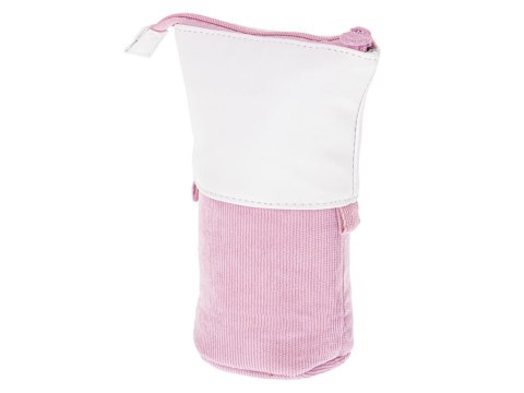 Piórnik szkolny saszetka tuba 2w1 różowy