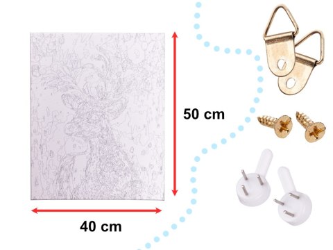 Malowanie po numerach obraz 40x50cm kwiecisty jeleń