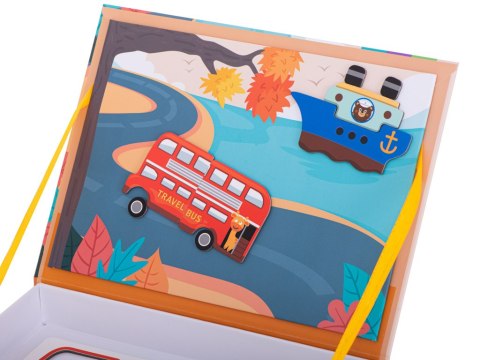 Układanka puzzle magnetyczne środki transportu