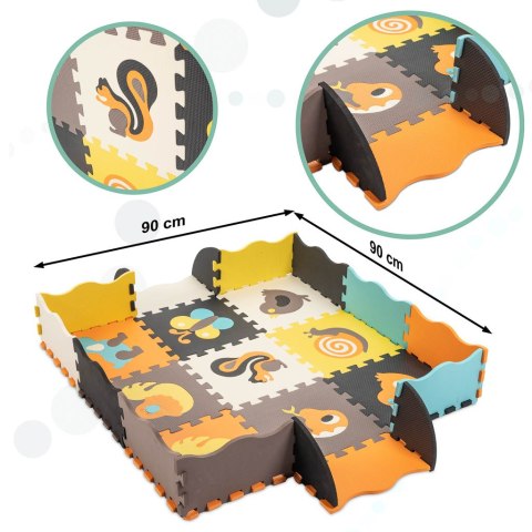 Puzzle piankowe mata / kojec dla dzieci 25el. 114cm x 114cm x 1cm