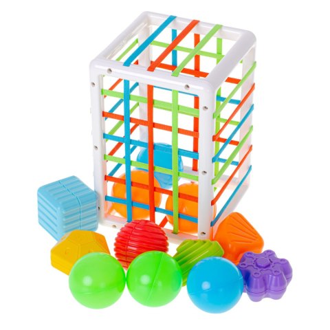 Kostka elastyczna układanka sorter kształtów zabawka wtykana prostokąt