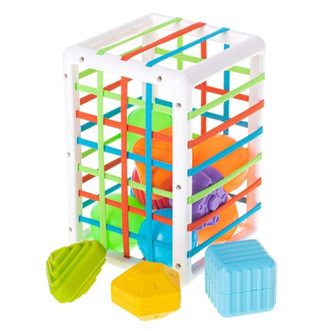 Kostka elastyczna układanka sorter kształtów zabawka wtykana prostokąt