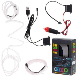 Oświetlenie ambientowe LED do samochodu / auta USB / 12V taśma 3m