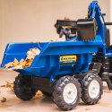 traktor na pedały New Holland Niebieski z Przyczepką od 3 Lat koparka