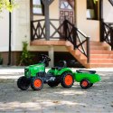 traktor gokart na pedały  Zielony Otwierana Maska z Przyczepką od 2 Lat