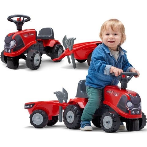 traktor jeździk dla dzieci Czerwony z Przyczepką + akc. od 12 miesięcy traktor jeździk dla dzieci Czerwony z Przyczepką + akc. od 12 miesięcy