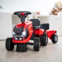 traktor jeździk dla dzieci Czerwony z Przyczepką + akc. od 12 miesięcy