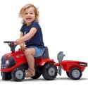 traktor jeździk dla dzieci Czerwony z Przyczepką + akc. od 12 miesięcy