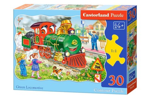 Puzzle 30 el. Green Locomotive