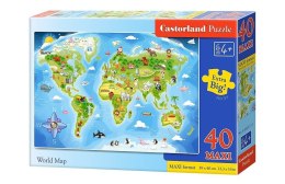 Puzzle 40 el. MAXI World Map