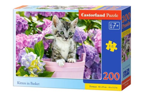 Puzzle 200 el. Kitten in Baske