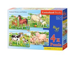Puzzle 4w1 8,12,15,20-el Animal Moms and Babies