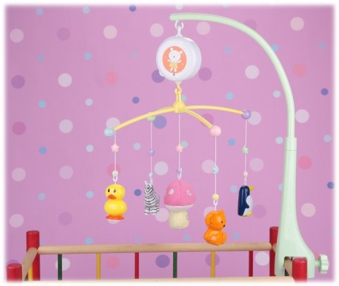 Kolorowa karuzela z pozytywką - zwierzątka