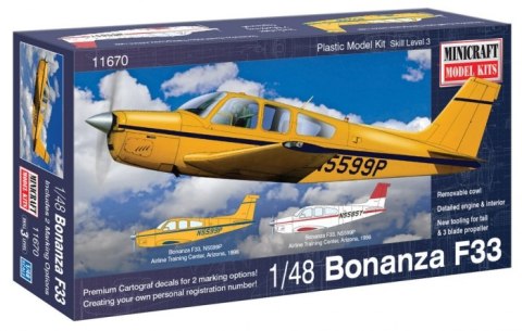 Model plastikowy - Samolot Bonanza F-33 Straight Tail - Minicraft