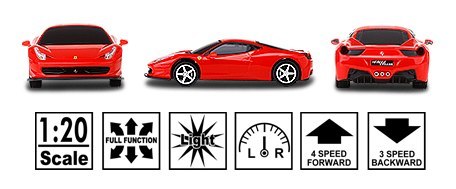 Samochód Licencjonowany Ferrari 458 Italia 1:10 MJX