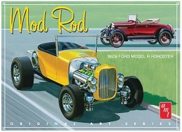 Model plastikowy - Samochód 1929 Ford Model A Roadster (OAS) Mod Rod - AMT