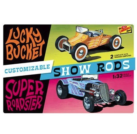 Model plastikowy - Samochód Customizable Street Rod (2-pack) 1:32 - Lindberg