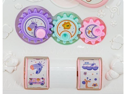 Wielofunkcyjny Interaktywny Jeździk Pchacz Chodzik Grający Telefon RÓŻOWY