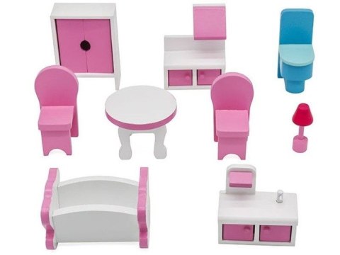 Domek dla lalek DUŻY Drewniany XL + akcesoria