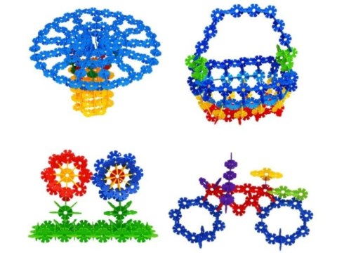 Klocki Konstrukcyjne, Rzepy, Butelka, Kreatywne Rzepki Czepki Płatki Śniegu ok. 1000 Sztuk 3,1CM W Butelce