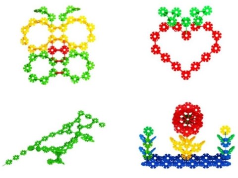 Klocki Konstrukcyjne, Rzepy, Kreatywne Rzepki Czepki Płatki Śniegu ok. 1000 Sztuk 3,1CM