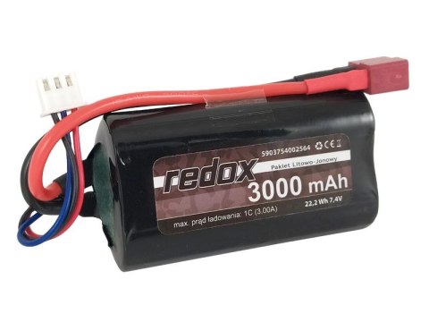 Redox ASG 3000 mAh 7,4V DEAN (scalony) - pakiet Li-Ion