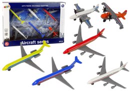 Zestaw Samoloty Pasażerskie Różne Kolory 6 Sztuk