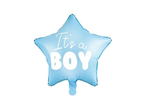 Balon foliowy "It's a boy" gwiazda niebieska 48cm