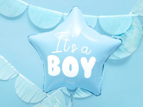 Balon foliowy "It's a boy" gwiazda niebieska 48cm