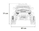 2x200W  +DwuOsobowy Auto jeep na akumulator Samochód dla dzieci Biały