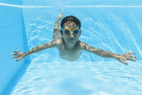 BESTWAY 21002 Okulary dziecięce do pływania niebieskie 3+