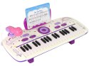 Elektryczne Pianino Keyboard Dla Dzieci Różowy Nuty USB MP3