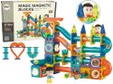 Magiczne Klocki Magnetyczne Zjeżdżalnia Dla Kulek Budowle 3D 128 Elementów