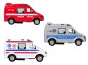 Metalowe Autko Mini Van Straż Pożarna Policja 8cm HKG068