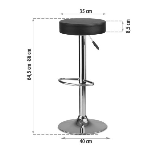 Hoker barowy Imago czarny - 2szt.