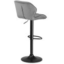 Hoker barowy z oparciem Castel jasnoszary