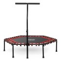 Trampolina fitness z uchwytem 127 cm Neo-Sport - sześciokątna czerwona