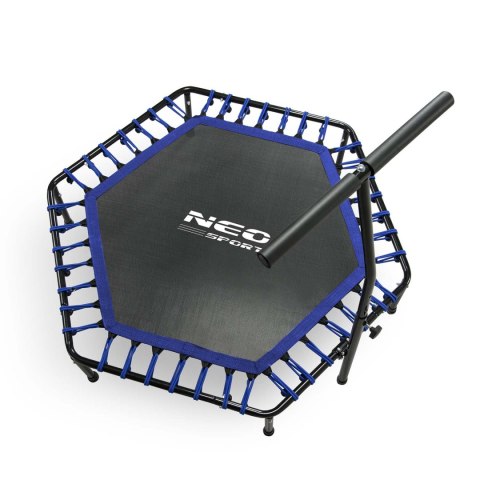 Trampolina fitness z uchwytem 127 cm Neo-  - sześciokątna niebieska