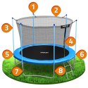 Trampolina ogrodowa 6ft/183cm z siatką wewnętrzną i drabinką Neo- 