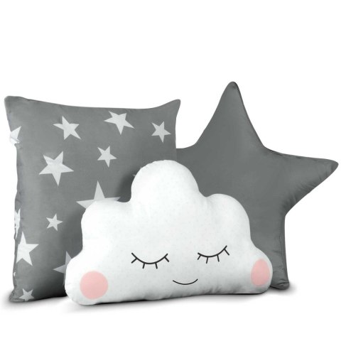 Namiot tipi dla dzieci z girlandą i światełkami Nukido szare gwiazdki