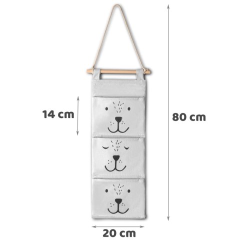Organizer wiszący na zabawki NK-403 Nukido - szary