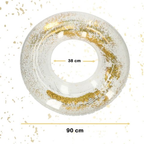 Koło dmuchane do pływania brokat XXL galaxy 90cm