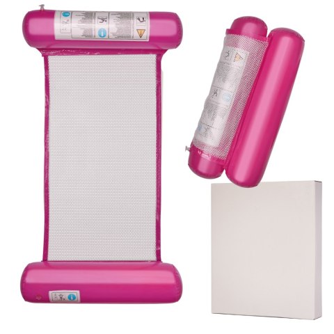 Materac dmuchany fotel hamak do pływania różowy