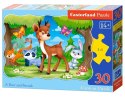 Puzzle 30 elementów A Deer and Friends - Leśne zwierzątka 4+