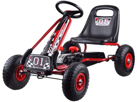 Duży GOKART na pedały pompowane gumowe koła SP0153