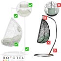 Fotel ogrodowy wiszący Brava biały + szare poduszki Sofotel