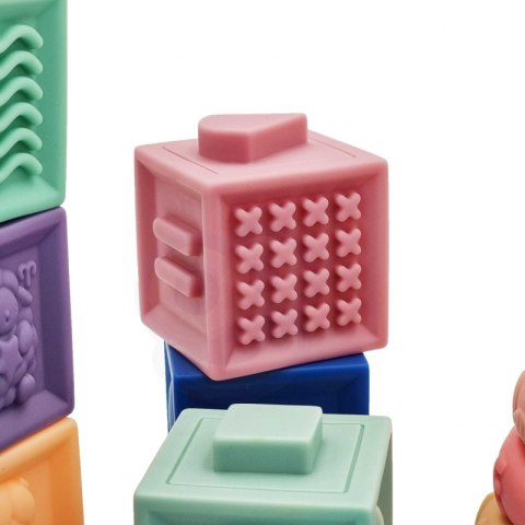 WOOPIE Klocki Sensoryczne Układanka do Ściskania Dźwięk Nauka Liczenia 23 el.